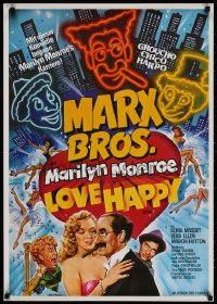 3y075 LOVE HAPPY German 1981 different Chantrell art of Marx Brothers & sexy Marilyn Monroe!