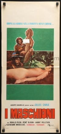 3y926 MEN Italian locandina 1973 Les Males, art of naked woman & statue by Aller!