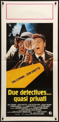 3y935 PRIVATE EYES Italian locandina 1981 cool Luca Crovato art of Tim Conway & Don Knotts!