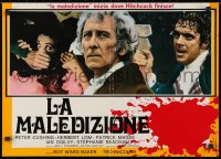 3y961 AND NOW THE SCREAMING STARTS Italian 19x26 pbusta 1974 Peter Cushing, sexy terrified girl!