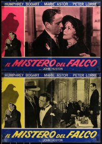 3y979 MALTESE FALCON group of 3 Italian 19x26 pbustas R1962 Humphrey Bogart, Peter Lorre, different!