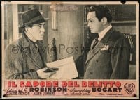 3y995 AMAZING DR. CLITTERHOUSE Italian 14x19 pbusta 1947 Edward G. Robinson & Humphrey Bogart!