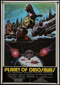 3y007 PLANET OF DINOSAURS Lebanese 1978 X-Wings & Millennium Falcon art from Star Wars by Aller!