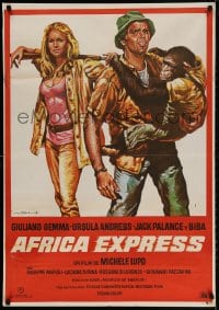 3y640 AFRICA EXPRESS Spanish 1975 sexy artwork of jungle adventurer Ursula Andress!