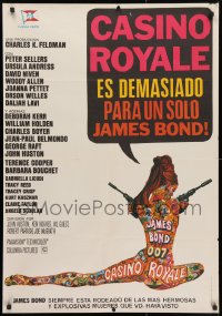 3y660 CASINO ROYALE Spanish R1977 all-star James Bond spy spoof, sexy psychedelic art by McGinnis!