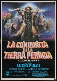 3y664 CONQUEST Spanish 1984 Lucio Fulci, Sciotti artwork from Conan ripoff!