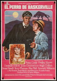 3y688 HOUND OF THE BASKERVILLES Spanish 1978 Peter Cook as Sherlock Holmes, Dudley Moore as Dr. Watson!