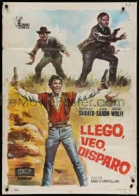 3y690 I CAME I SAW I SHOT Spanish 1969 Antonio Sabato, John Saxon, spaghetti western art!