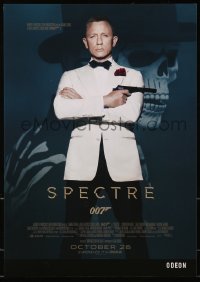 3y122 SPECTRE IMAX advance English mini poster 2015 Daniel Craig as James Bond 007 with gun!