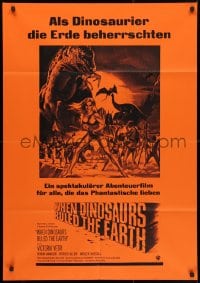 3y050 WHEN DINOSAURS RULED THE EARTH Swiss 1971 Hammer, artwork of sexy cavewoman Victoria Vetri!