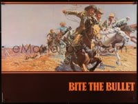 3z049 BITE THE BULLET teaser 30x40 1975 art of Gene Hackman, Candice Bergen & James Coburn!