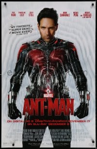 3z197 ANT-MAN 26x40 video poster 2015 Paul Rudd in title role, Michael Douglas, Evangeline Lilly!