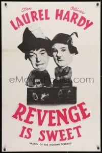 3z530 BABES IN TOYLAND 1sh R1960s great image of Laurel & Hardy, Revenge is Sweet!