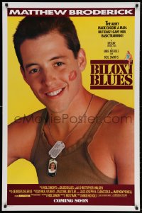 3z546 BILOXI BLUES advance 1sh 1988 military soldier Matthew Broderick, written by Neil Simon!