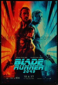 3z553 BLADE RUNNER 2049 teaser DS 1sh 2017 great montage image with Harrison Ford & Ryan Gosling!