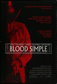 3z554 BLOOD SIMPLE DS 1sh R2000 Joel & Ethan Coen, Frances McDormand, cool film noir image!