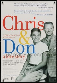 3z581 CHRIS & DON 1sh 2007 gay couple Christopher Isherwood & Don Bachardy bio!
