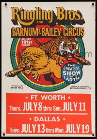 3z061 RINGLING BROS & BARNUM & BAILEY CIRCUS 28x40 circus poster 1976 cool big top art!