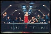 3z226 BATTLESTAR GALACTICA 24x36 commercial poster 2004 top cast in Last Supper parody image!