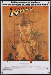 3z252 RAIDERS OF THE LOST ARK 27x40 German commercial poster 1994 adventurer Harrison Ford by Amsel