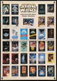 3z258 STAR WARS CHECKLIST 28x40 German commercial poster 1997 great images of most posters!