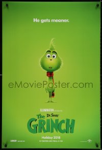 3z673 GRINCH advance DS 1sh 2018 Dr. Seuss book How the Grinch Stole Christmas, Holiday 2018!