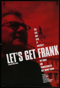 3z763 LET'S GET FRANK 24x36 1sh 2003 Barney Frank's battle in Congress, cool red design!