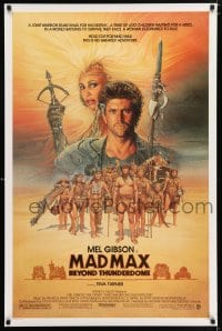 3z780 MAD MAX BEYOND THUNDERDOME 1sh 1985 art of Mel Gibson & Tina Turner by Richard Amsel!