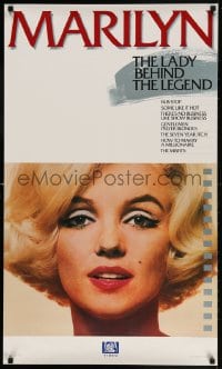 3z201 MARILYN: THE LADY BEHIND THE LEGEND 22x38 video poster 1987 close-up of the sexy actress!
