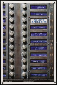3z794 MIGHTY APHRODITE DS 1sh 1995 directed by Woody Allen, cool apartment call box design!