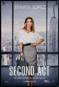 3z892 SECOND ACT teaser DS 1sh 2018 sexy Jennifer Lopez's talent was real but her resume was not!