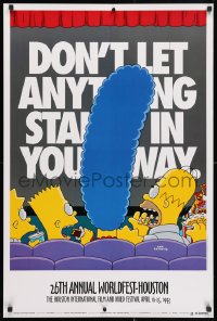 3z062 26TH ANNUAL WORLDFEST-HOUSTON 24x36 film festival poster 1993 Simpsons by Groening!
