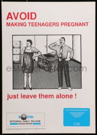 3z296 AVOID MAKING TEENAGERS PREGNANT 12x17 Botswanan special poster 1990s just leave them alone!