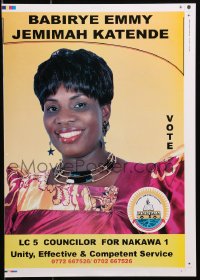 3z074 BABIRYE EMMY JEMIMAH KATENDE printer's test 13x18 Ugandan political campaign 2016 cool