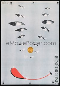 3z081 BENEDICTINE 27x38 French advertising poster 1990s artwork by Makato Saito!