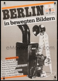 3z063 BERLIN IN BEWEGTEN BILDERN 23x32 East German film festival poster 1987 film projector!