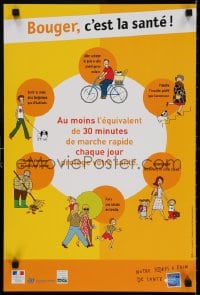 3z302 BOUGER C'EST LA SANTE 16x24 French special poster 2000s exercising in a variety of ways!