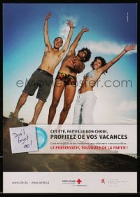 3z318 DON'T FORGET ME 12x17 Luxembourg special poster 2000s HIV/AIDS, sexy beach image!