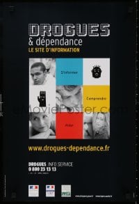 3z323 DROGUES & DEPENDANCE 16x24 French special poster 2000s drug addiction information & support!