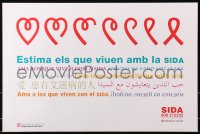 3z334 ESTIMA ELS QUE VIUEN AMB LA SIDA 16x24 Spanish special poster 2000s HIV/AIDS!