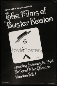 3z065 FILMS OF BUSTER KEATON 30x45 film festival poster 1968 Etaix and Hogarth artwork!