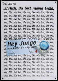 3z353 HEY JUNGE 24x33 Austrian special poster 2000s HIV/AIDS, you are his first? bla, bla, bla!