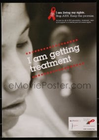 3z357 I AM GETTING TREATMENT 12x17 special poster 2000s HIV/AIDS, keep the promise!