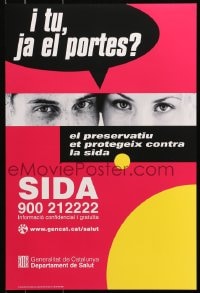 3z358 I TU JA EL PORTES 13x18 Spanish special poster 2004 HIV/AIDS, Catalonia!