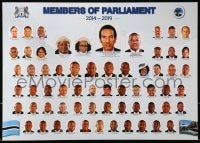3z394 MEMBERS OF PARLIAMENT 2014-2019 12x17 Botswanan special poster 2014 great images!