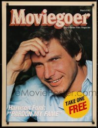 3z401 MOVIEGOER 22x29 special poster March 1982 great smiling portrait of Harrison Ford!