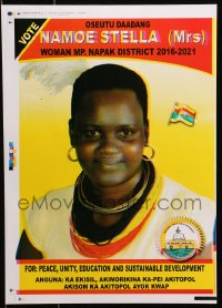 3z080 NAMOE STELLA printer's test 13x18 Ugandan political campaign 2016 Peace, Unity, Education!
