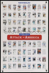 3z099 NEWSEUM ATTACK ON AMERICA 24x36 museum/art exhibition 2010s newspaper fronts from 9-11!