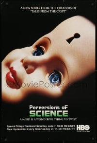 3z126 PERVERSION OF SCIENCE tv poster 1997 HBO television, wild image of doll with keyhole!