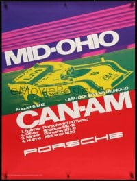 3z090 PORSCHE 30x40 German advertising poster 1972 Mid-Ohio Can-Am, great image!
